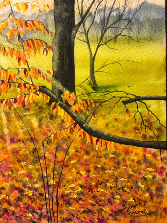 "Dawn over Fallen Leaves" — Tatiana Mereacre (2025)