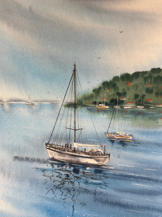 "Calm Harbor Morning" — Tatiana Mereacre (2026)