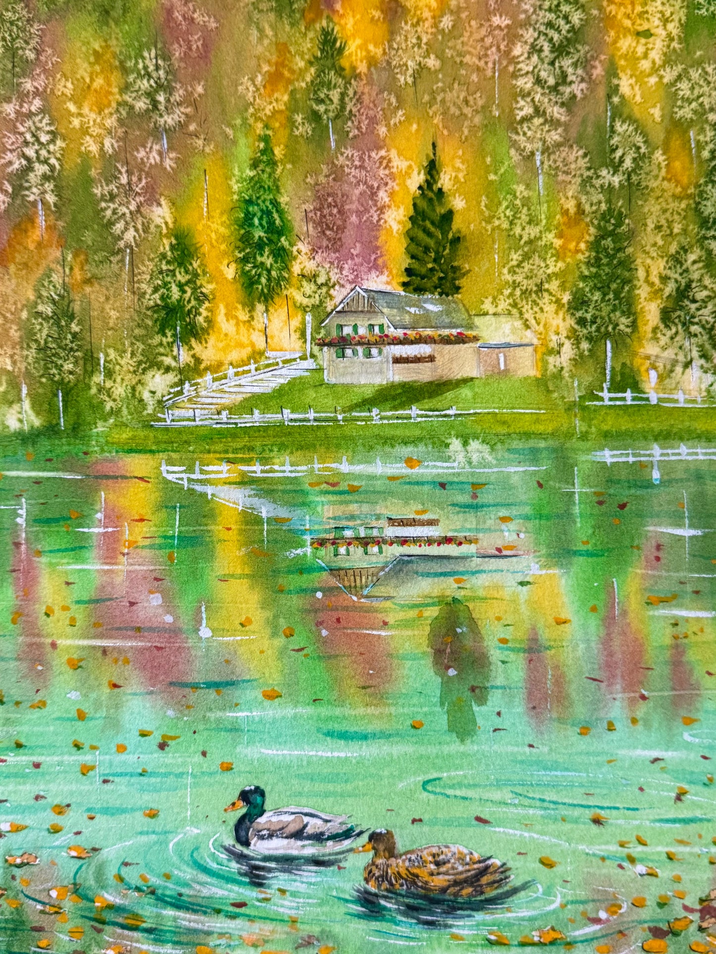 "November at Fusine Lakes" — Tatiana Mereacre (2025)