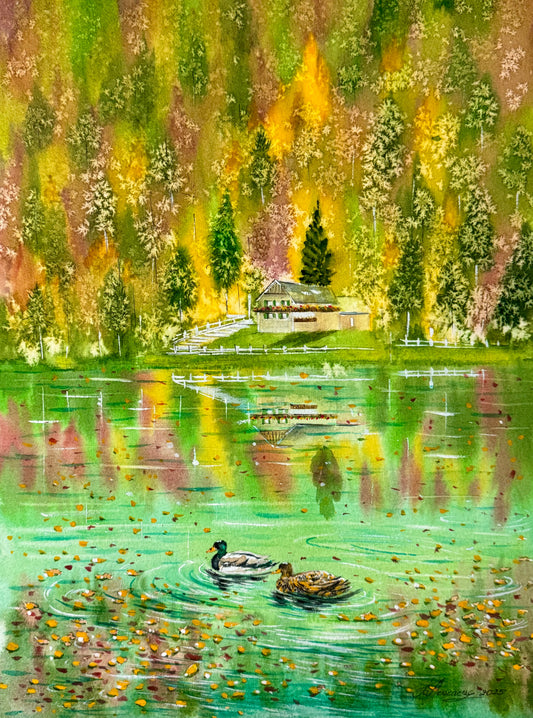 "November at Fusine Lakes" — Tatiana Mereacre (2025)